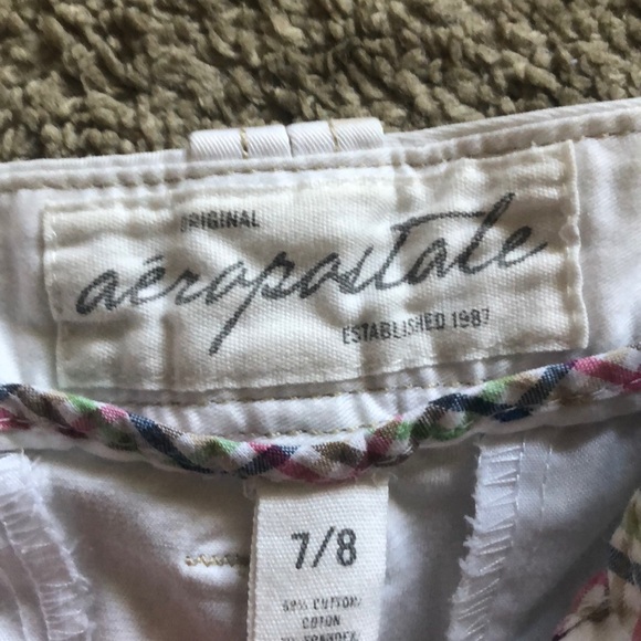 White Aeropostale mini shorts Size 7/8 - Picture 3 of 3